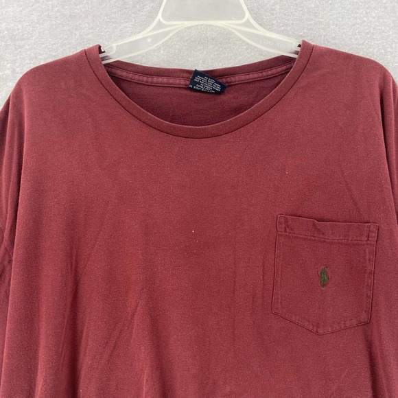 Polo Ralph Lauren Shirt Mens XXL Single Stitch Pocket-T USA 80s BLEACH SPOTS - Picture 6 of 9